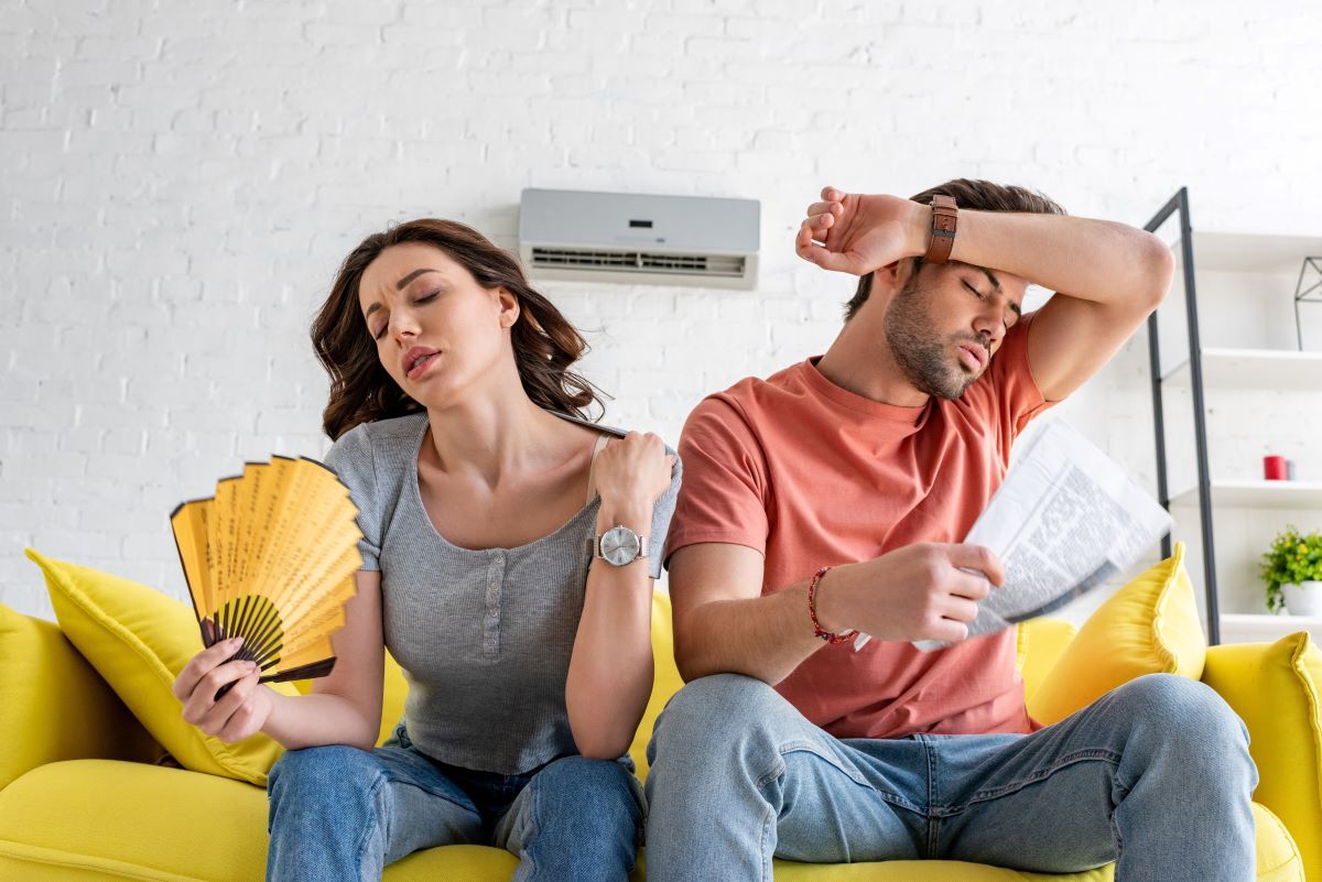 hot on couch